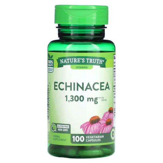 Nature's Truth-Echinacea-1,300 mg-100 Vegetarian Capsules (650 mg per Capsule)