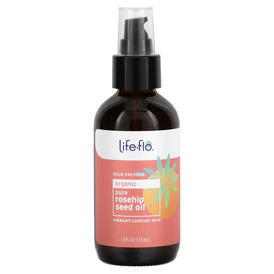 Life-flo-Organic Pure Rosehip Seed Oil-4 fl oz (118 ml)