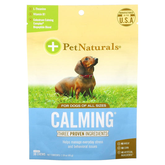 Pet Naturals-Calming-For Dogs-All Sizes-30 Chews-1.59 oz (45 g)