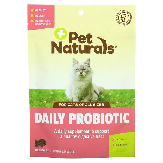 Pet Naturals-Daily Probiotic-For Cats-All Sizes-30 Chews-1.27 oz (36 g)